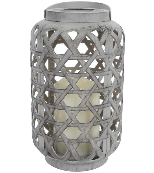 Home Deco Factory, LAO0174, Outdoor Solar Candle Effect Lamp, Ecological and Economical Lighting, Modern Design, Easy Installation, Weather Resistant, Brown, Standard Size