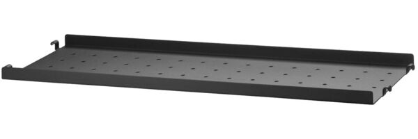 String System Regalboden Metall niedrige Kante Schwarz 58/2/20