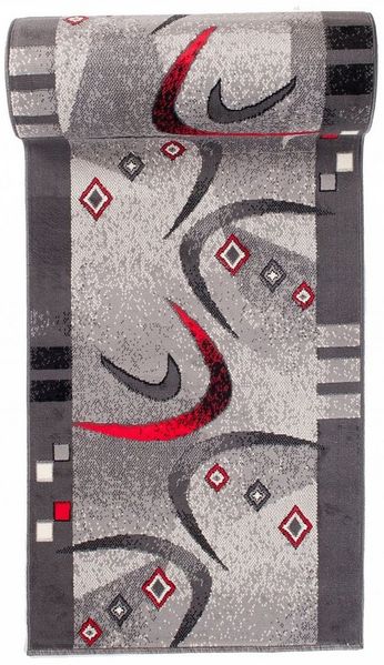 Mazovia Läufer Läufer Flurläufer Modern für Vorzimmer 60 cm Breit Grau, 60 x 100 cm, Kurzflor, Meterware, Höhe 8 mm