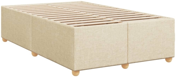 vidaXL Boxspringbett mit Matratze Creme 120x190 cm Stoff 3286617 Bild 6