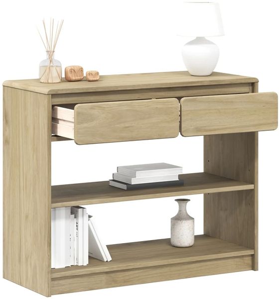 vidaXL Konsolentisch SAUDA Eiche-Optik 89,5x36,5x73 cm Kiefernholz 377599