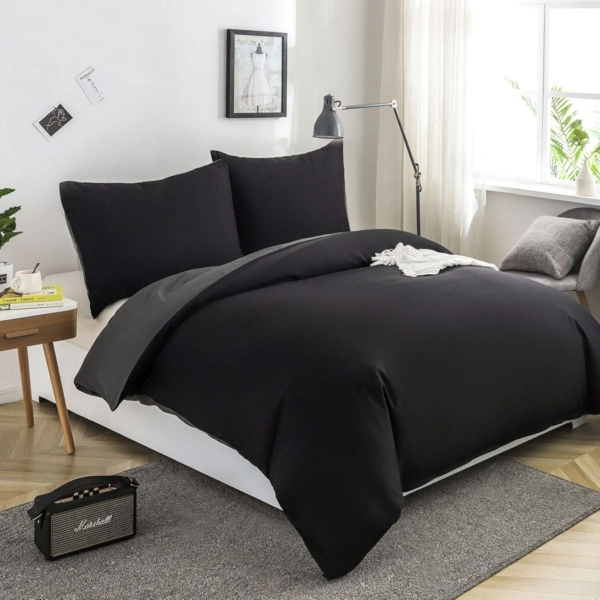 AYSW Bettwäsche Microfaser 1 Bettbezug 200x200cm + 2 Kissenbezug 80x80cm