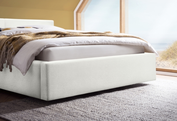 Polsterbett >Cube mit BK< Liegefläche 140x200cm, weiß, Stellmaß: 180x82x227cm (BxHxT) Bild 5