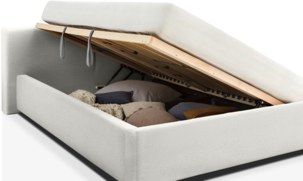 Polsterbett >Cube mit BK< Liegefläche 140x200cm, weiß, Stellmaß: 180x82x227cm (BxHxT) Bild 7