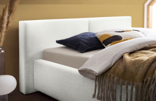 Polsterbett >Cube mit BK< Liegefläche 140x200cm, weiß, Stellmaß: 180x82x227cm (BxHxT) Bild 4