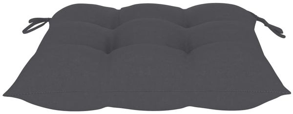 vidaXL Gartenstühle mit Anthrazit Kissen 3 Stk. Massivholz Teak 3062529 Bild 6