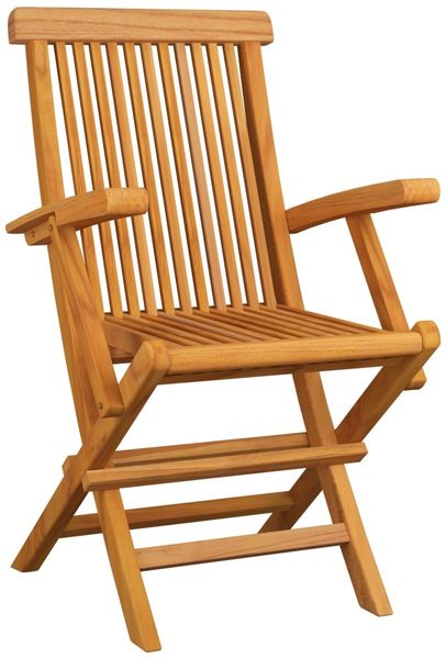 vidaXL Gartenstühle mit Anthrazit Kissen 3 Stk. Massivholz Teak 3062529 Bild 9