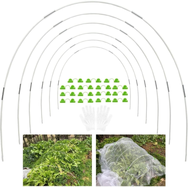 30Pcs Fiberglas Gewächshaus Hoops für Hochbeet Pflanzenabdeckung