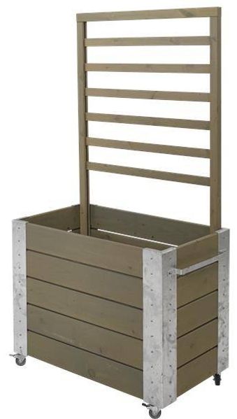Plus Raumteiler Cubic 87x50x155cm graubraun 87 x 50 x 155 cm, mit Räder