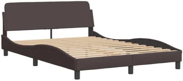 vidaXL Bett mit Matratze "Dover" Dunkelbraun 120x200 cm Stoff 3208367 Bild 4