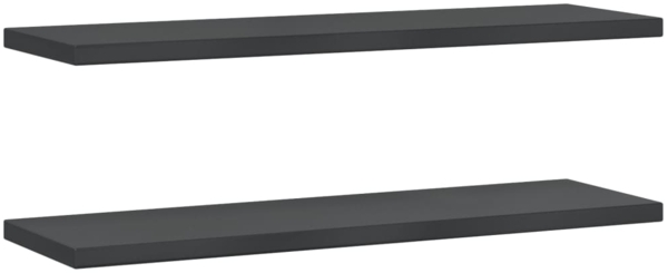 vidaXL Wandregale 2 Stk. 100x30x3 cm Schwarz Edelstahl 30288