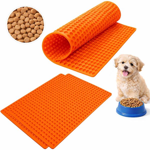 BURI Backmatte 39,5 x 27,7 cm Hundekekse für Mini Halbkugel (1cm Ø) Leckerlis, Silikon Backform, Backunterlage für Backblech, Diätmatte, Hitzebeständig, Lebensmittelecht