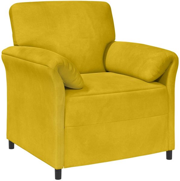 vidaXL 1-Sitzer Sofa Gelb 88 x 83 x 95 cm Samt 42033932 Bild 2