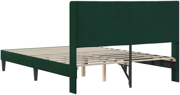 vidaXL Bettrahmen mit Kopfteil Dunkelgrün 140 x 200 cm Samt 42027511 Bild 6