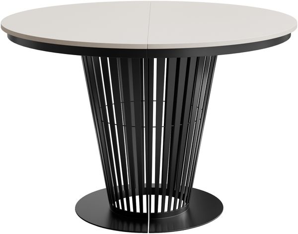 Esstisch Evrase 120 (Farbe: Schwarz / Cashmere)