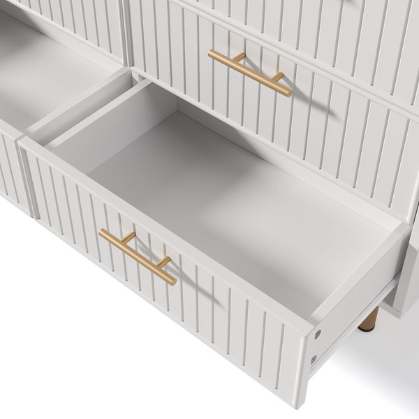 Polsterbett mit Metall-Design, 720-Feder-Matratze, USB/Typ-C-Ladeanschluss, 4 Schubladen, stabile Konstruktion, Leinenstoff-Bezu Bild 9