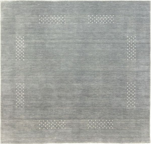 Gabbeh Teppich - Loribaft Indus »Nova« 200 x 200 cm - grau - quadratisch