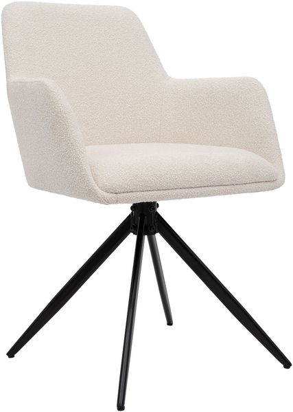 CLP Esszimmerstuhl Olema Teddystoff 180 Grad Schwenkmechanismus bis 150 kg belastbar,creme