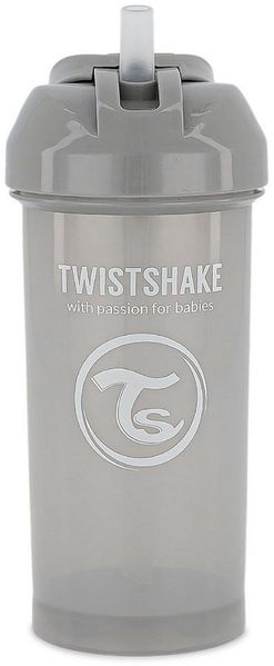 Twistshake Trinkflasche Straw Cup – Auslaufsicherer Trinkbecher mit Strohhalm, 360 ml