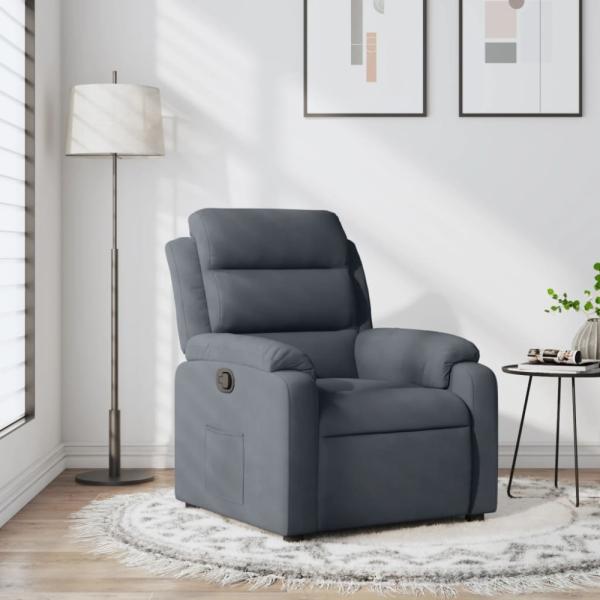 vidaXL Relaxsessel Dunkelgrau Samt 373501