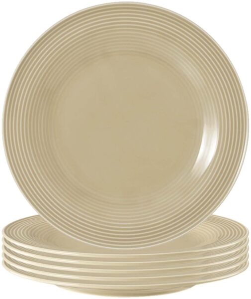 Seltmann Weiden Beat Color Glaze Frühstücksteller ø 23,3 cm 6er Set Sandbeige