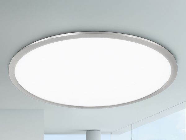 Trio Deckenleuchte PHOENIX incl. 1x SMD LED, 31W · 1x3600lm, 3000K, nickel matt (674096207)