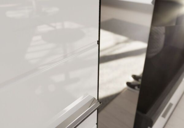 Garderobe Set Shawn weiß Hochglanz und Rauchsilber grau 5-tlg Bild 3