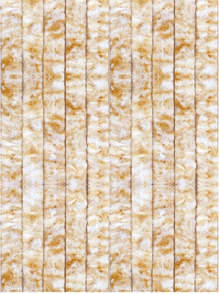 Flauschvorhang 140x200 Meliert beige - weiß