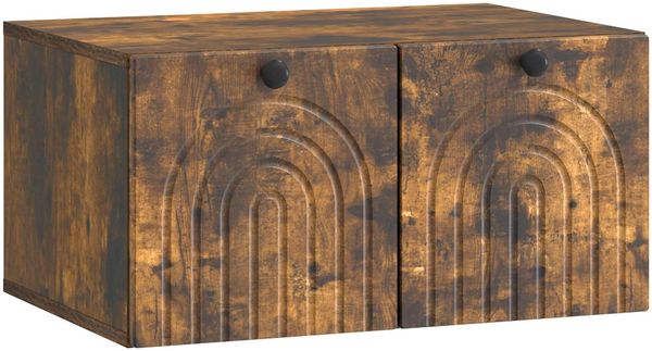 vidaXL Wandmontierter TV-Schrank Geräucherte Eiche 59,5 x 41 x 30 cm 898170