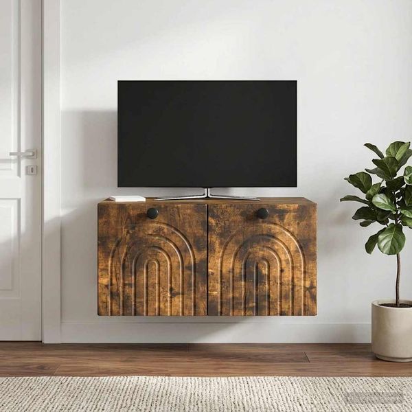 vidaXL Wandmontierter TV-Schrank Geräucherte Eiche 59,5 x 41 x 30 cm 898170
