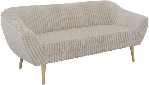 Sofa, Wohnzimmersofa PIRS 3, Skandinavisches Sofa 3-Sitzer, Sofa mit Wellenfederung, Buche Füße, Breite 180 cm Hoher Sitzkomfort - Beige Cord Bild 8