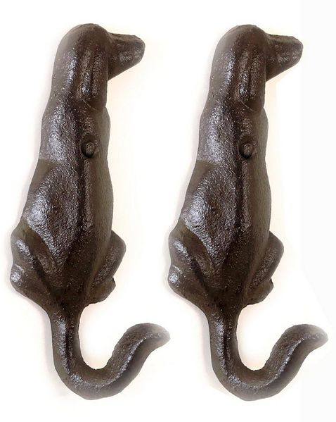 Annastore Wandhaken 2-tlg. Set Garderobenhaken aus Gusseisen - Kleiderhaken H 17 cm