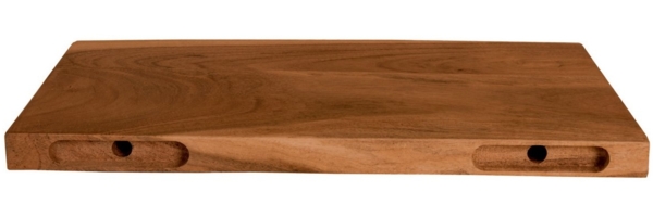 Trelevo® Wandregal Amanda, Akazienholz, Baumkante, Steckboard, verschiedene Größen Bild 2