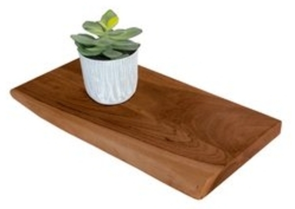 Trelevo® Wandregal Amanda, Akazienholz, Baumkante, Steckboard, verschiedene Größen Bild 6