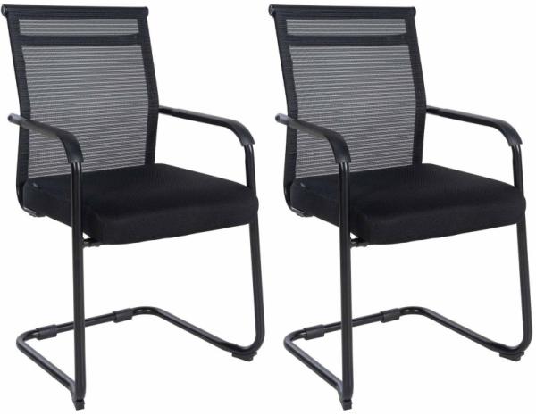 2er Set Besucherstühle Denny (Farbe: schwarz)
