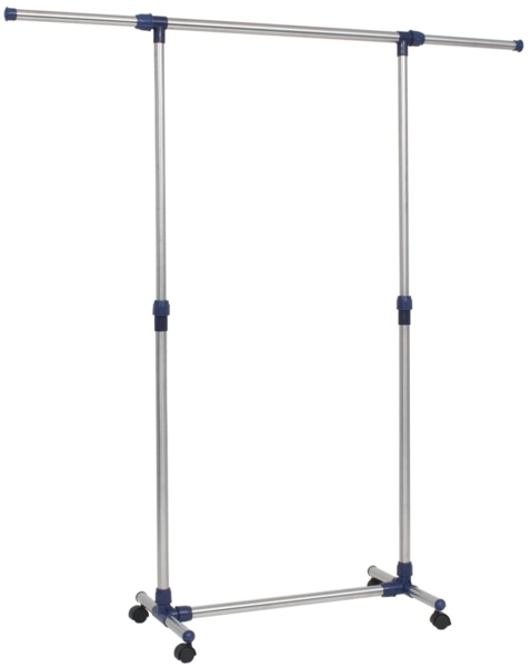 vidaXL Verstellbarer Kleiderständer Edelstahl 165x44x150 cm Silber 245625