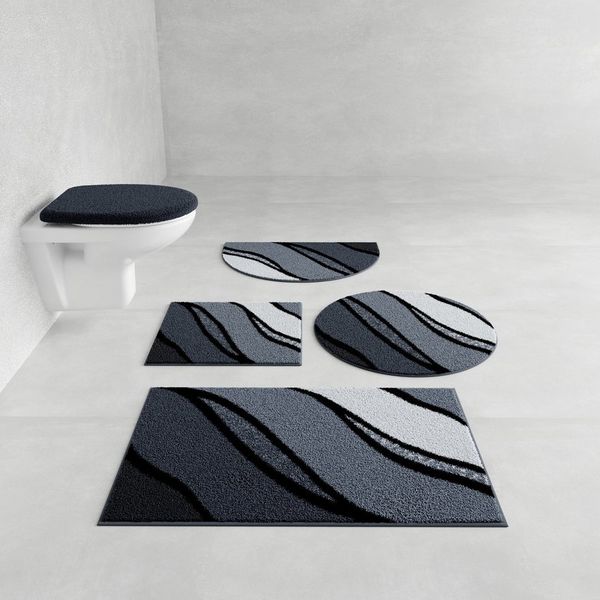 Grund Badematte Belize, Badvorleger, Badezimmer Teppich, sehr weich, Höhe 20 mm, rutschhemmend beschichtet, fußbodenheizungsgeeignet, schnell trocknend, Polyacryl, rechteckig, weiche Haptik, auch als 3 teiliges Set erhältlich, Made in Europe