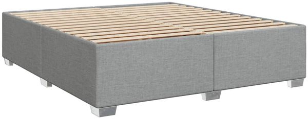 vidaXL Boxspringbett mit Matratze Hellgrau 180x200 cm Stoff 3292881 Bild 8