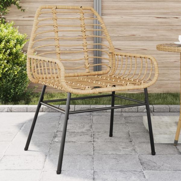 vidaXL Gartenstühle 2 Stk. Braun Poly Rattan 369092