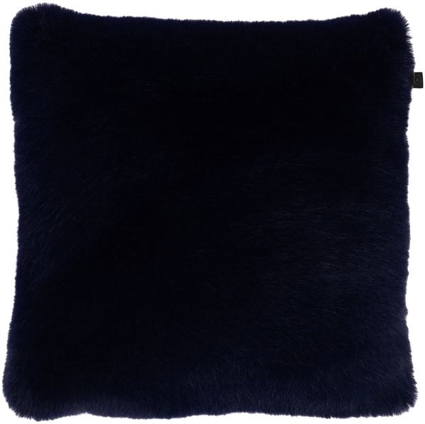 Overseas Rino Fur Kissen - 45 x 45 cm - Marineblau