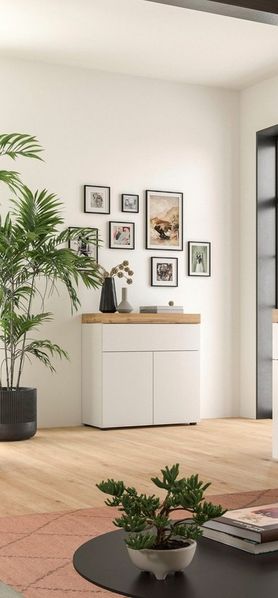 OTTO home Kommode MAMBO, TOPSELLER!, Breite 77cm, 2 Türen, 1 Schubkasten, push-2-open (1 St, 2 farbige Ausführung, in verschiedenen Farben erhältlich), Kommode, Anrichte, Wohnzimmer, Schlafzimmer