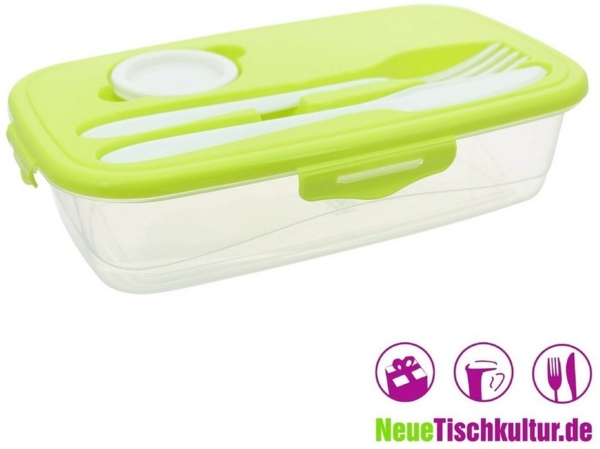 Neuetischkultur Frischhaltedose Frischhaltedose mit Besteck Easylunch, Kunststoff, (Stück, 4-tlg) Bild 3
