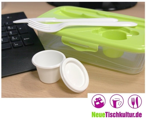 Neuetischkultur Frischhaltedose Frischhaltedose mit Besteck Easylunch, Kunststoff, (Stück, 4-tlg) Bild 2
