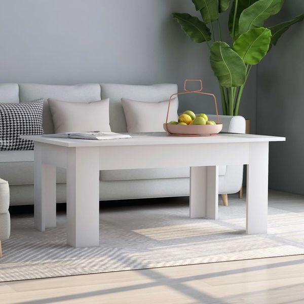 Couchtisch weiß 100 x 60 x 42 cm Spanplatte