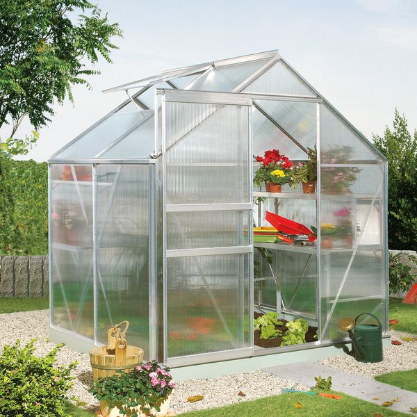 Vitavia Gewächshaus "Calypso 3000", aluminium eloxiert, 3,0 m²,6 mm HKP