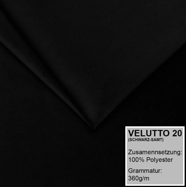 Boxspringbett TOM 140x 200 cm mit Matratze und gepolstertem Kopfteil. Farbe Schwarz Bild 4