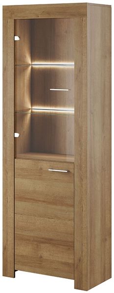 Standvitrine ""Sky"" Glasvitrine 70cm eiche riviera