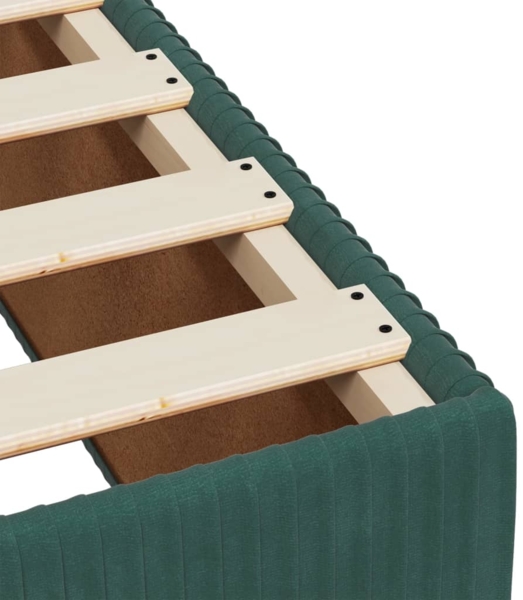 vidaXL Boxspringbett mit Matratze Dunkelgrün 180x200 cm Samt 3292409 Bild 10