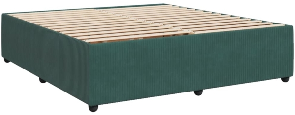 vidaXL Boxspringbett mit Matratze Dunkelgrün 180x200 cm Samt 3292409 Bild 7