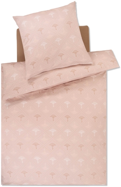 JOOP! Bettwäsche Cornflower Charm 4117 08 Rosa Mako Satin 135 x 200 + 80 x 80 cm